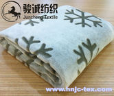 Snow pattern printed short plush soft blanket fabric for hometextile and bedding