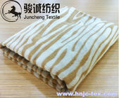Strip pattern/animal like printed short plush soft blanket fabric for hometextile/ bedding