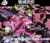 New fabric lively 3Dlike flower pattern burnout spendex and polyester blend elastic fabric