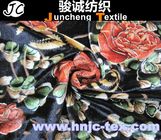 New fabric vivid flower pattern shining burnout spendex and polyester blend elastic fabric