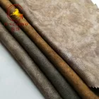 100% Polyester Bronzed Foil Embossed Faux Suede Fabric