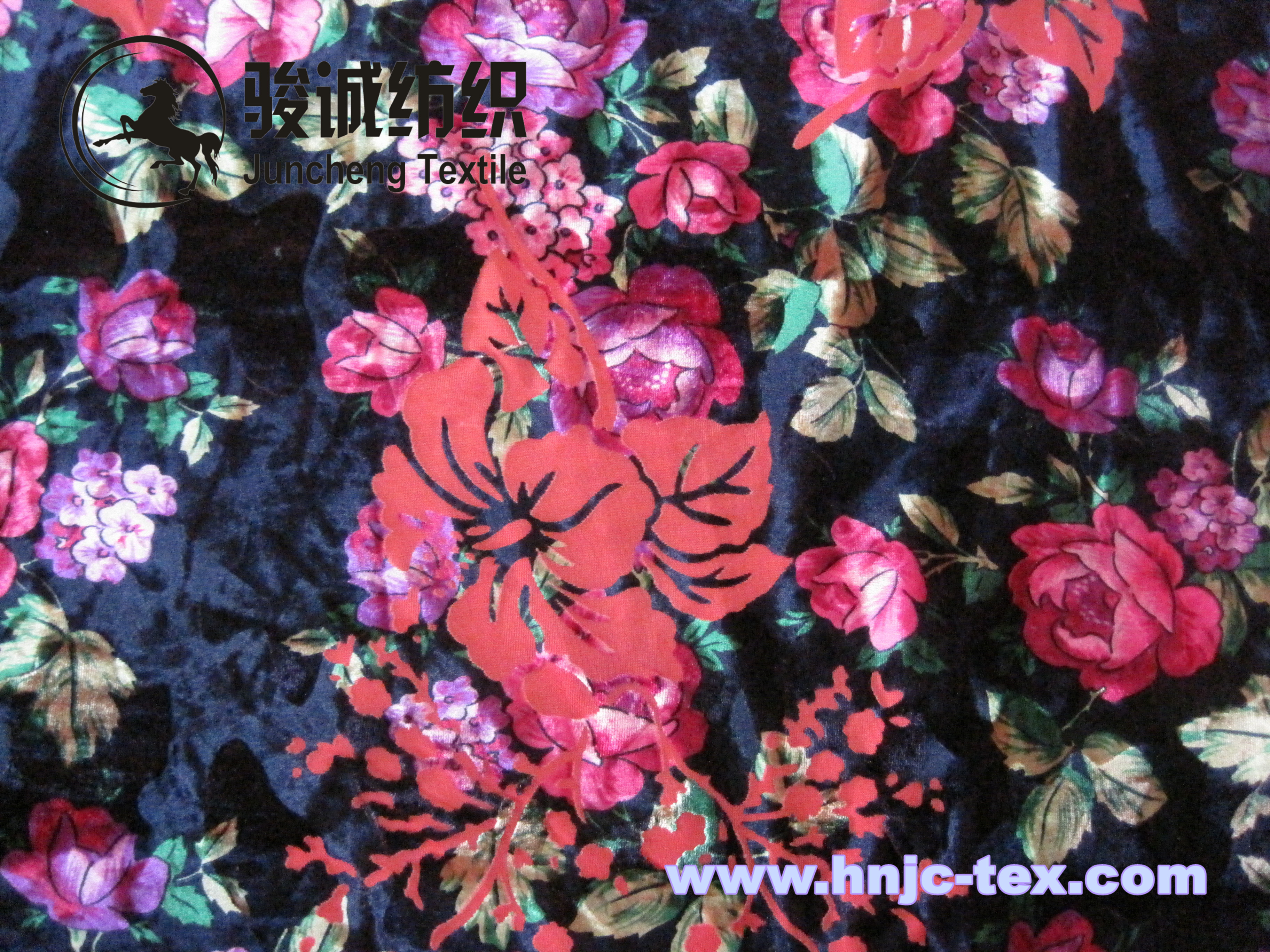 New burnout antistatic flower polyester fabric miro velvet fabric women apparel fabric