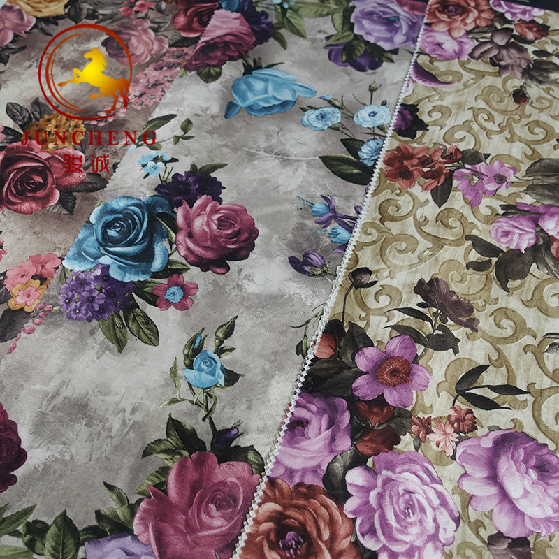 China factory digital print flower design Holland velvet fabric for upholstery and furniture