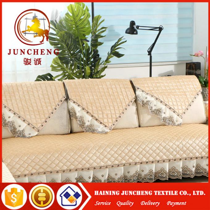 2018 New arrival high quality quilted velvet fabric for sofa and sofa cover