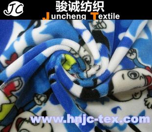 Paper Print Cartoon Animal Velboa Fabric for baby sleepwear