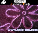 China factory floret design embossed velvet for apparel and dress