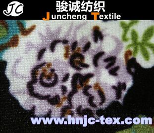 100% polyester printed velboa fabric/ penetration printing/ printed velvet/Blanket/Flower