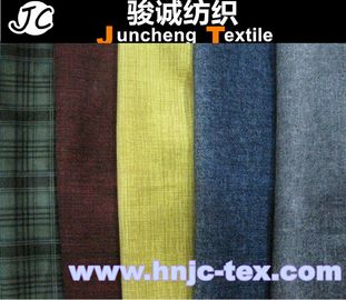 polyester plaid cotton imitation velvet fabric/Grid printed velveteen/denim for apparel