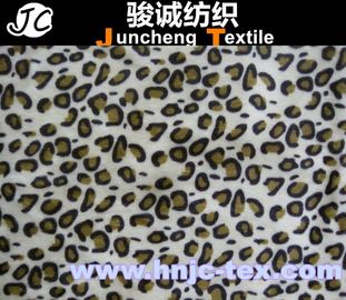 100% polyester printed Tiger stripes design warp knitting velboa fabric polyester fabric