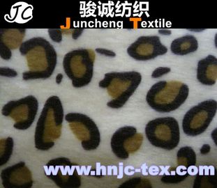 100% polyester printed Tiger stripes design warp knitting velboa fabric polyester fabric