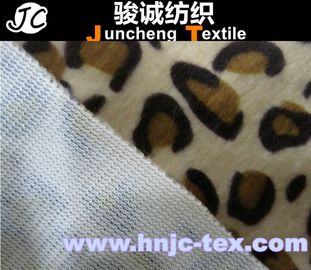 100% polyester printed Tiger stripes design warp knitting velboa fabric polyester fabric