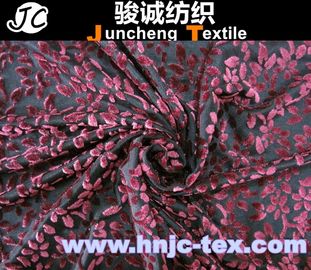 New burnout anti-static polyester flower pattern non-invert fabric women apparel fabric