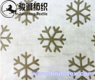 Snow pattern printed short plush soft blanket fabric for hometextile and bedding