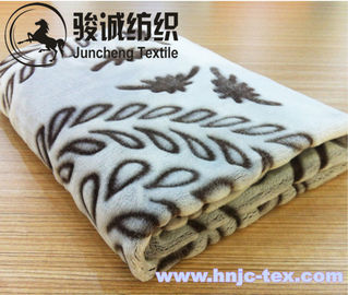 Grain pattern printed short plush soft blanket fabric for hometextile and bedding