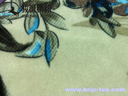 Anti static/anti pilling paper printing flower printed velvet fabric for apparel
