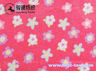 Double sides flower pattern printed coral fleece fabric for blanket fabric and apparel