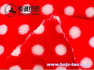 Double sides printed small dots flannel fabric for blanket fabric and apparel