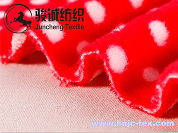 Double sides printed small dots flannel fabric for blanket fabric and apparel