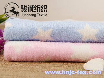 Hot sell single side printed super cuddle soft velboa for pajamas fabric and apparel