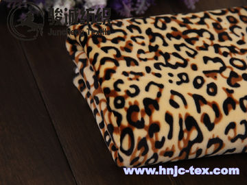 Environment friendly leopard pattern imitated cuddle soft velboa for home textile