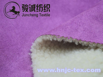 Thick and warm suede fabric with lamb wool back for overcoat and jaket