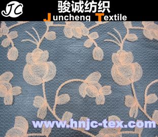 Excellent Quality Knitted Cotton/Nylon Embroidered Lace fabric Wholesale