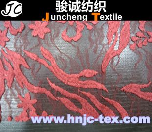 Excellent Quality Knitted Cotton/Nylon Embroidered Lace fabric Wholesale