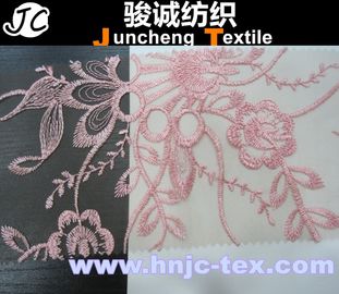 Excellent Quality Knitted Cotton/Nylon Embroidered Lace fabric Wholesale