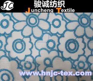 Excellent Quality Knitted Cotton/Nylon Embroidered Lace fabric Wholesale