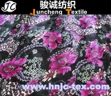 New flower pattern fabric stretchy spendex polyester blended fabric for apparel