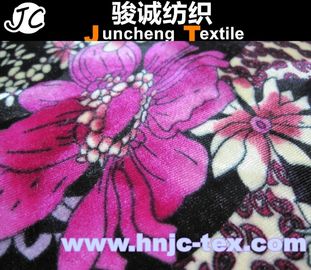 New flower pattern fabric stretchy spendex polyester blended fabric for apparel