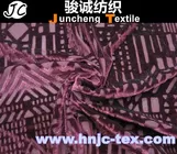 New fabric flower pattern burnout spendex and polyester blend elastic  non-invert fabric