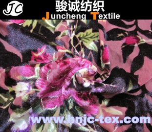 New fabric lively 3Dlike flower pattern burnout spendex and polyester blend elastic fabric