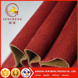 2017 New Synthetic types of red flocked fabric micro suede for sofa