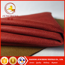 2017 New Synthetic types of red flocked fabric micro suede for sofa