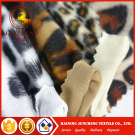 100 % Polyester 3mm plush leopard animal skin print imitate super soft velboa