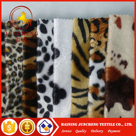 100 % Polyester 3mm plush leopard animal skin print imitate super soft velboa