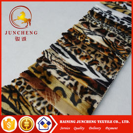 100 % Polyester 3mm plush leopard animal skin print imitate super soft velboa