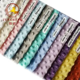 360gsm top quality various color minky dot fabric wholesale