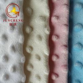 100% polyester soft skin friendly embossed minky dot velvet fabric