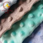 100% polyester soft skin friendly embossed minky dot velvet fabric