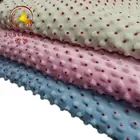 customized made printed minky dot fabric with competitive price