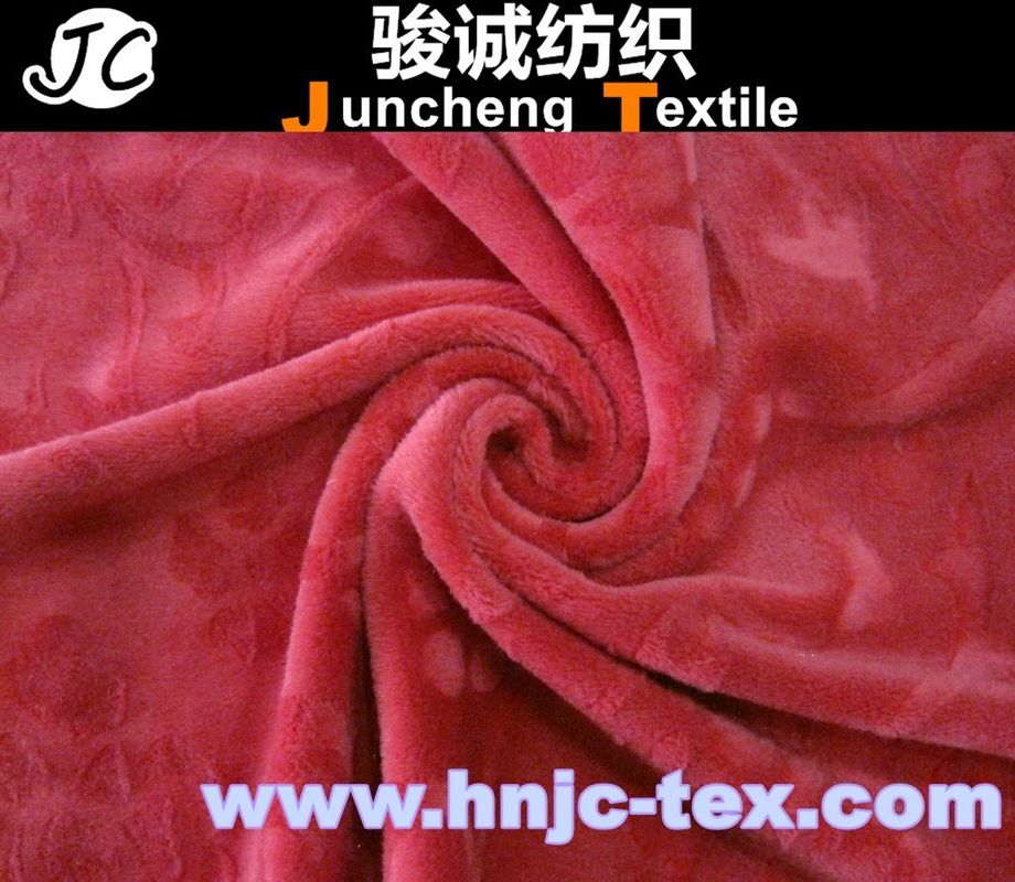 polyester spendex blend elastic super soft velboa fabric/ fabric flower brush/carpet