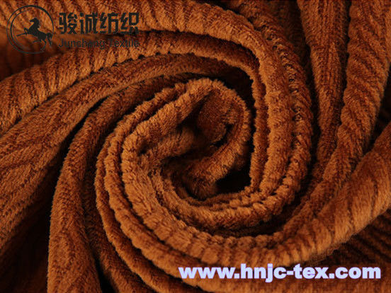 Polyester flannel burnout dyeing fabric with short plush for upholstery and sofa fabric