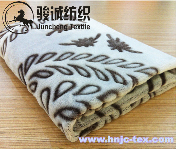 Grain pattern printed short plush soft blanket fabric for hometextile and bedding