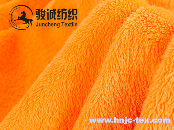 Double sides plain coral fleece fabric for blanket fabric and apparel