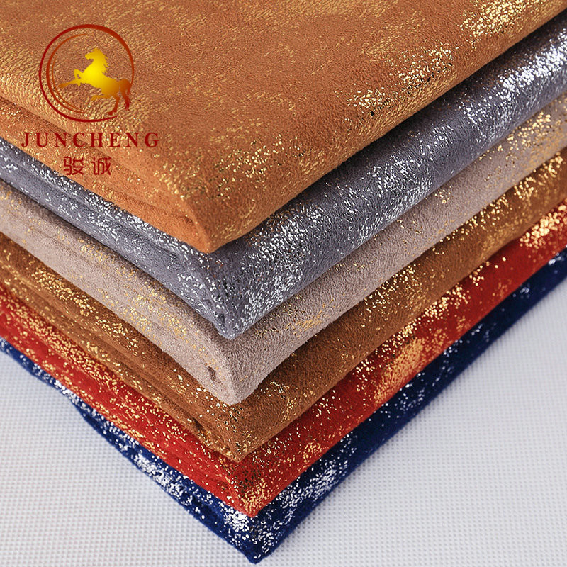 Good quality luxurious Bronzing Suede Fabric for Garment